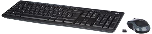 Logitech MK270 Combo Clavier Souris sans Fil pour Windows, Connexion 2.4 GHz, Souris Compacte, 8 Touches de Raccourci et Multimédia, Batterie Longue Durée 2 Ans, PC, Clavier AZERTY Belge - Noir