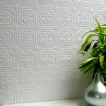 Anaglypta Derby Floral Textured Embossed Luxury Vinyl Paintable Wallpaper RD124