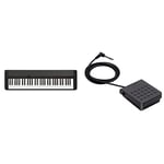 CT-S1BK Casiotone Piano-Keyboard & Casio SP-3 - Sustain Pedal Compatible with All Casio Keyboards and Digital Pianos with A Pedal Jack