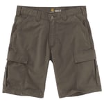 Carhartt Mens Force Broxton Relaxed Fit Wicking Cargo Shorts - Brown - Size 31 (Waist)