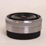 Sony Used E 16mm f/2.8 Wide Angle Pancake Lens Silver