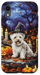 iPhone XR Funny West Highland White Terrier Westie Witch Hat Halloween Case