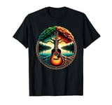 Guitar Lake Acoustic Guitar Tree By The Lake Guitarist T-Shirt