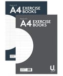 Martello U. A4 Lined Exercise Book A4 School Exercise Books - Pack of 3