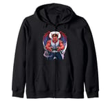 Battle Scarred Devil Angel Unleashed Power Tee. Zip Hoodie