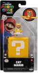 Jakks The Super Mario Bros Movie Mini Figure with Question Block Cat Mario