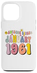 Coque pour iPhone 13 Pro Max Awesome Since January 1961 64 Years Old 64th Birthday