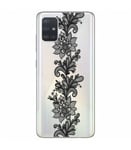 Coque Galaxy S20 dentelle girly doodling noir transparente