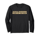 Alpaca Alpaka - Llama Farmer Animal Chief Of The Farm Long Sleeve T-Shirt