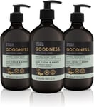 Baylis & Harding Goodness Oud, Cedar & Amber Natural Hand Wash, 500 ml Pack of 3
