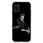 Coque pour Samsung Galaxy A31 Johnny Hallyday Noir