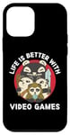 Coque pour iPhone 12 mini La vie de jeu Kawaii Panda est meilleure avec les jeux vidéo