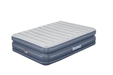 Bestway Lit Gonflable Matelas 2 Places Tritech Quadcomfort avec Pompe Électrique Intégrée et Revêtement Antimicrobien 2,03 m X 1,52 m X 51 cm