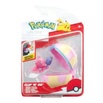 Pokémon PKW3631 Clip'n'Go Poké Ball Forgita & Heilball, Poké Ball Officiel avec Figurine de 5 cm