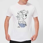 Disney Frozen Elsa Sketch Strong Men's T-Shirt - White - 5XL