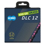 KMC DLC12 Black/Pink Waxed 126L chain