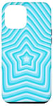 Coque pour iPhone 12 Pro Max Blue Star Retro Coffee Latte Y2K Motif esthétique