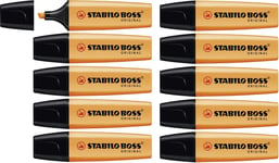 Highlighter - STABILO BOSS ORIGINAL - Pack of 10 - Orange