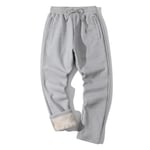 XiuLi Pantalon en Laine Chaud Hommes décontracté vêtements de Sport en Vrac survêtement Pantalons de survêtement Pantalons de survêtement Hommes Jogger Grande Taille (Color : Light Gray, Size : XL)