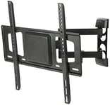 AV Link USC401 Full Motion Double Arm Wall Bracket for TV Upto 26-55-Inch, Black