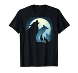 Wolf Howling At The Moon Wildlife Wolves Lovers Men Design T-Shirt