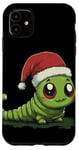 Coque pour iPhone 11 Jolie chenille prête pour les fêtes de Noël