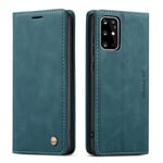 QLTYPRI Case for Samsung Galaxy S20 Plus, Vintage PU Leather Wallet Case Card Slot Kickstand Magnetic Closure Shockproof Flip Folio Case Cover for Samsung Galaxy S20 Plus - Blue