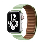 Apple Watch Armband 45mm 41mm 44mm 40mm Original Magnetisk Loop Länk iWatch Ultra 2 49mm 9 8 7 6 SE 3 42mm Gräsgrön Grass green