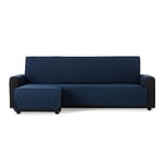 MAXIFUNDAS | Padded Chaise Longue Sofa Cover Left Arm 200 cm - Blue Extra Soft Sofa Cover - Sofa Cover with Back Ties - Chaise Longue Protector Sofa Cover Model MAUI