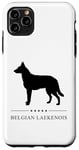 Coque pour iPhone 11 Pro Max Silhouette noire de chien belge Laekenois