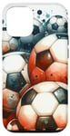 iPhone 12/12 Pro Funny Cool Soccer Balls Pattern Football Soccer Design Case