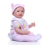 Réaliste et Fait à la Main 21 '52cm Bébés en Silicone Souple Reborn Twin Baby Dolls Réaliste Vinyle Poupée Nouveau-né Garçon et Fille endormie Twins Cadeau de Noël pour Enfant de 3 Ans et Plus Jouets