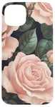 Coque pour iPhone 15 Plus Blush Rose Bloom Dark Garden Design