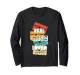 Real Music Lover Retro Cassette Tapes Long Sleeve T-Shirt