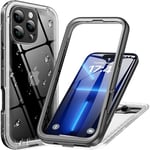 Cozycase Coque Ultra Antichoc IP68 Etanche pour iPhone 16 Pro Max Transparente Militaire 360 Intégrale Anti Choc Chute Poussière Eau Protection Rigide Étui Double Chantier 16 ProMax Waterproof Case