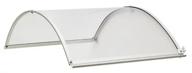 Auvent alu et polycarbonate Basic blanc 140 x 90 cm