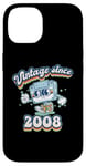 Coque pour iPhone 14 Retro Vibes 2008 Vintage Style 17th Birthday Cassette Tape