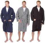 Pierre Roche Mens Towelling Dressing Gown Bathrobe