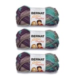 Bernat Softee Chunky Shadow Yarn – Lot de 3 paquets de 80 g – Acrylique – 6 Super Bulky – 70 m – Tricot/Crochet