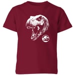 Jurassic Park T Rex Kids' T-Shirt - Burgundy - 5-6 Years - Burgundy