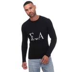 Armani Mens Crewneck Sweatshirt in Black Cashmere - Size Large