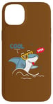 Coque pour iPhone 14 Plus Cool Dude – Soyez votre auto-rester au frais – Requin cool avec lunettes