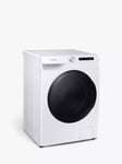 Samsung Series 5+ WD80T534DBW Freestanding ecobubble™ Washer Dryer, 8kg/5kg Load, 1400rpm Spin, White