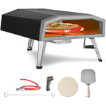 Vevor - Four a Pizza Portable 406,4 mm Four a Gaz Exterieur Portable avec Pierre a Pizza Rotative a 360° de 415 mm Pieds Repliables Cuisson Rapide