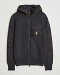 Moncler Grenoble Knitted Full Zip Cardigan Charcoal