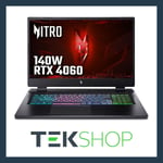 Acer Nitro 17 AN17-41-R7EV 17.3" Gaming Laptop Ryzen 7 16GB 1TB RTX 4060 Black