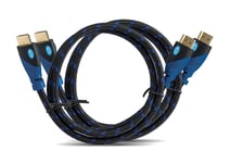 Premium Pack De 2 Câbles Hdmi A Haute Performance Avec Ethernet 1.4A (3M) - Soutien 3D & Chaine Audio Retour (Arc) 1080P- Haute Définitions - 3 Mètres[VID060364]