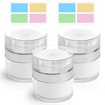 HOTUT Pot Cosmétique,3PCS Pots de Crème sous Vide 15ML Pot à Pompe Airless Contenant Cosmétique Vide Plastiquepour Maquillage Crème Échantillons Poudre,Très Sûr et Pratique