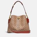 Coach Willow Signature Canvas and Leather Shoulder Bag