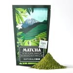 Thé Matcha Bio Japonais - Premium Qualité - 100 gr. en Poudre Naturel. Produit au Japon Uji, Kyoto. Idéal à Boire, pour Cuisiner et dans le Lait. NaturaleBio